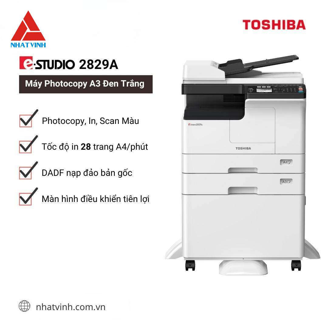 Máy Photocopy A3 Đen Trắng Toshiba E-Studio 2829A